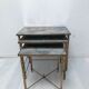 Tables with floorless smoked glass tray 50-60 years