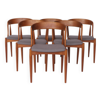 Set of 6 Johannes Andersen Chairs – Model 16, Teak Dining Chairs, Uldum