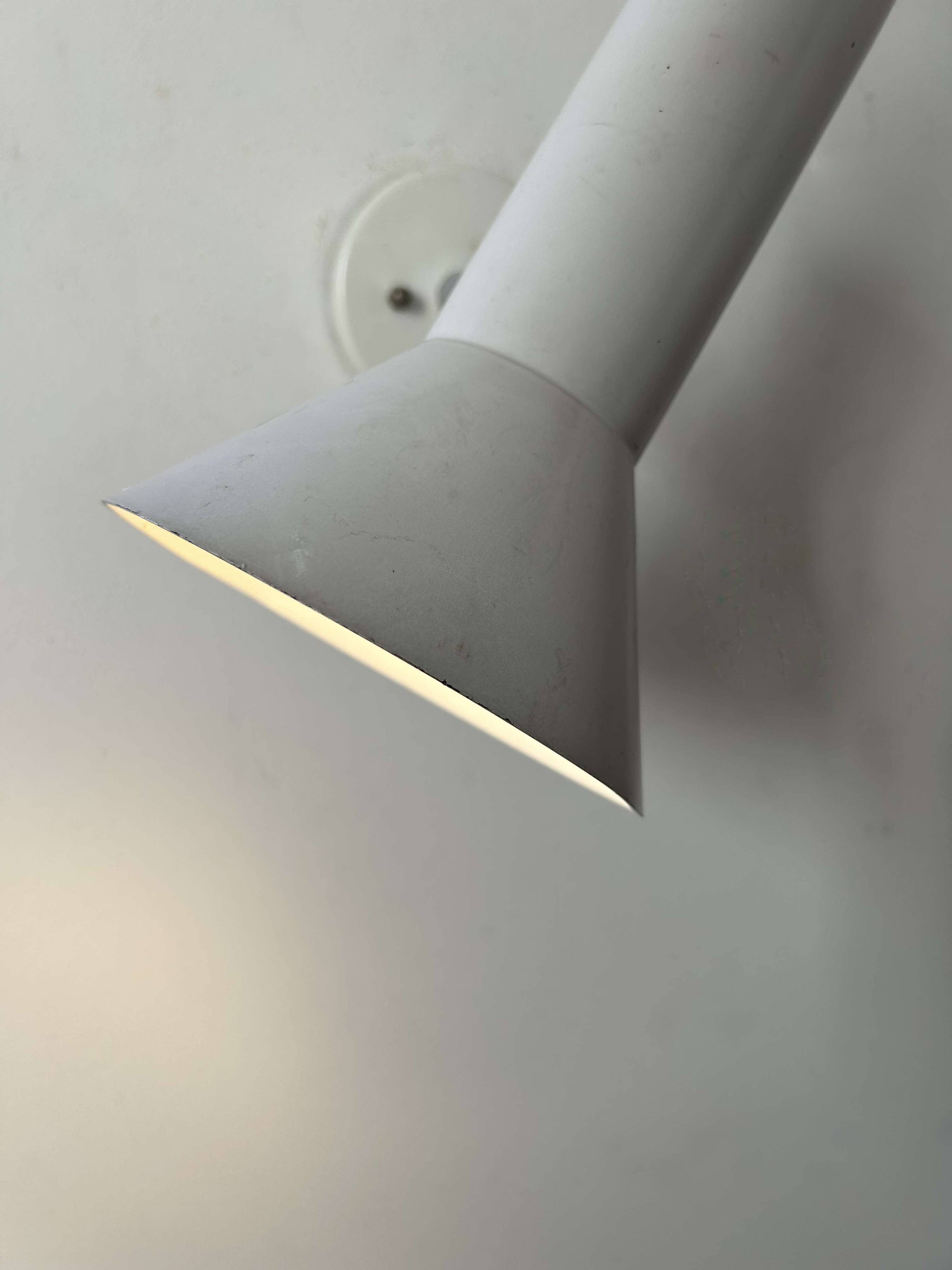 Vintage Raak adjustable wall lamp, chrome and white metal, Netherlands 1970