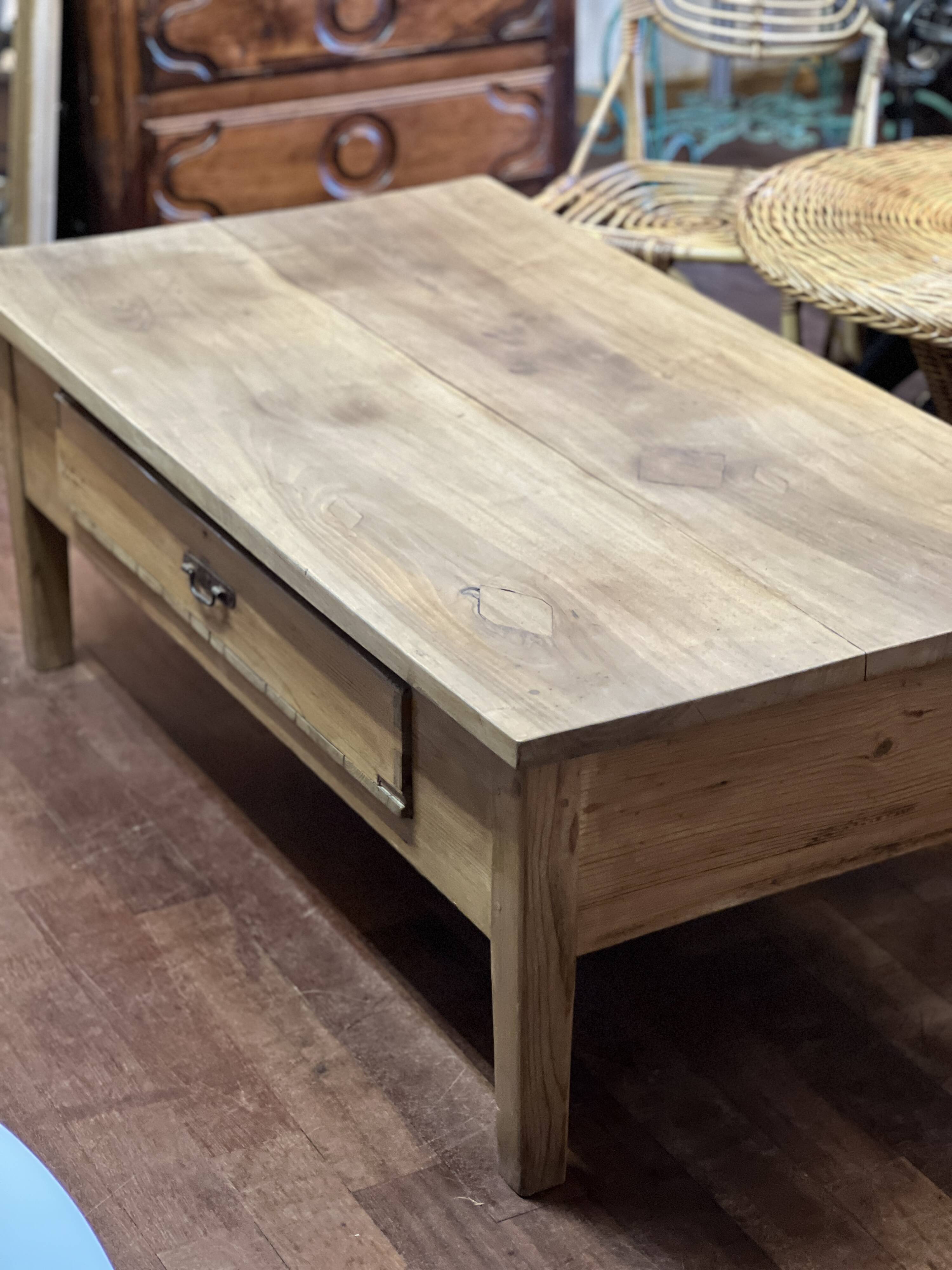 Wooden coffee table