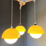 Vintage yellow pendant lamp 1970