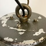 Industrial aluminium factory lamp with glass cover, 1960s