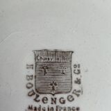 Set of 2 HB&Cie slip plates, diameter 21 cm, strawberry decoration