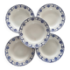 Lot de 5 assiettes en faïence ancienne Céranord St Amand - Made in France