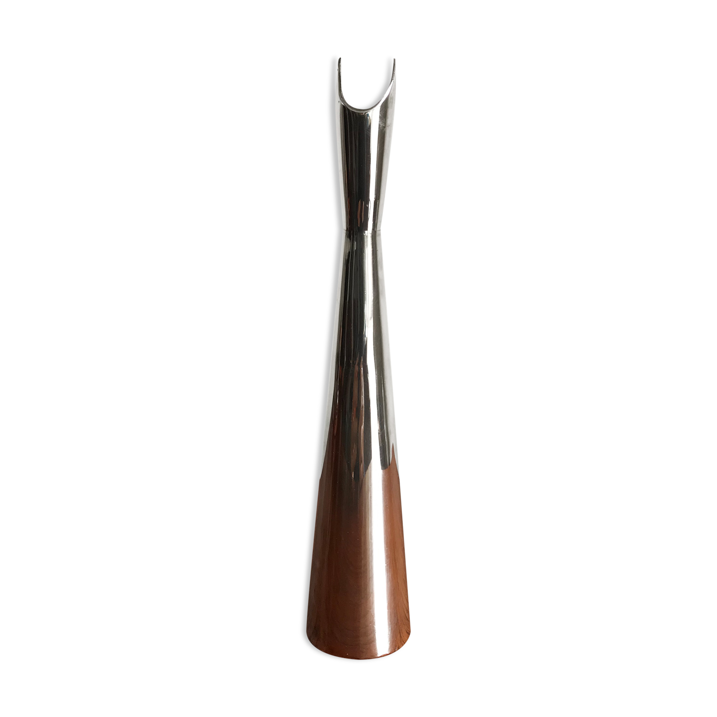 Lino Sabattini for Christofle midcentury vase in silver metal, 1956