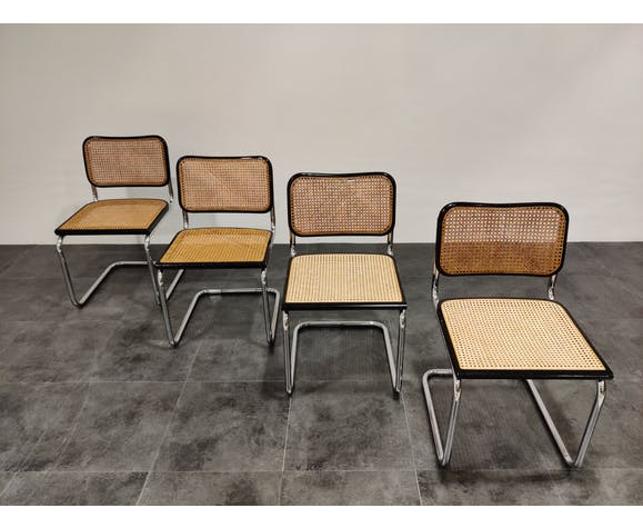 Lot de 4 chaises Cesca par Marcel Breuer années 1970