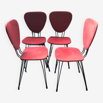 Vintage red chairs from the 60s