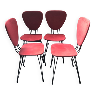 Vintage red chairs from the 60s