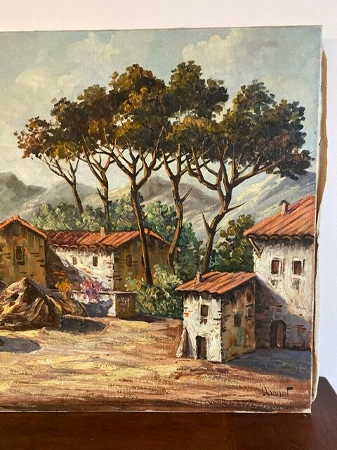 Old painting, Marine, the Riviera , signed 50/60
