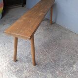 Bench 120 cm old solid wood with patina