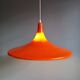 Large vintage orange plastic pendant light