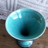 Signed vase numbered turquoise