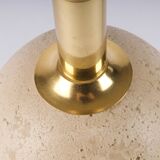 Philippe Barbier lamp travertine brass Hollywood Regency