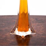 Vase en verre jaune, Pologne, années 1970