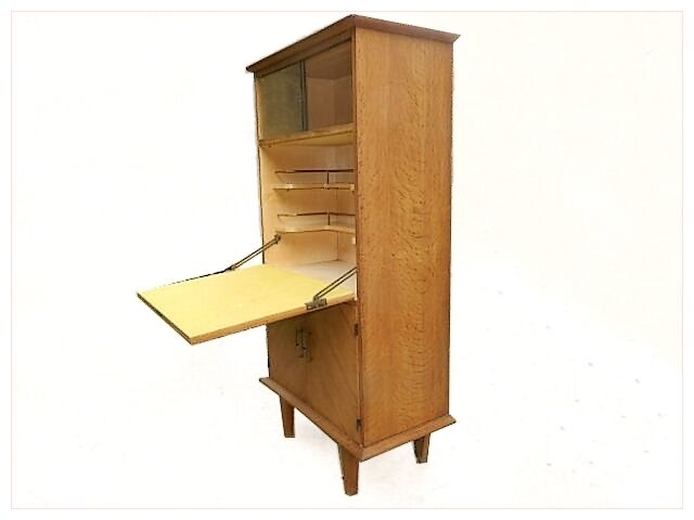 Secretary bar solid wood light years 1950/1960