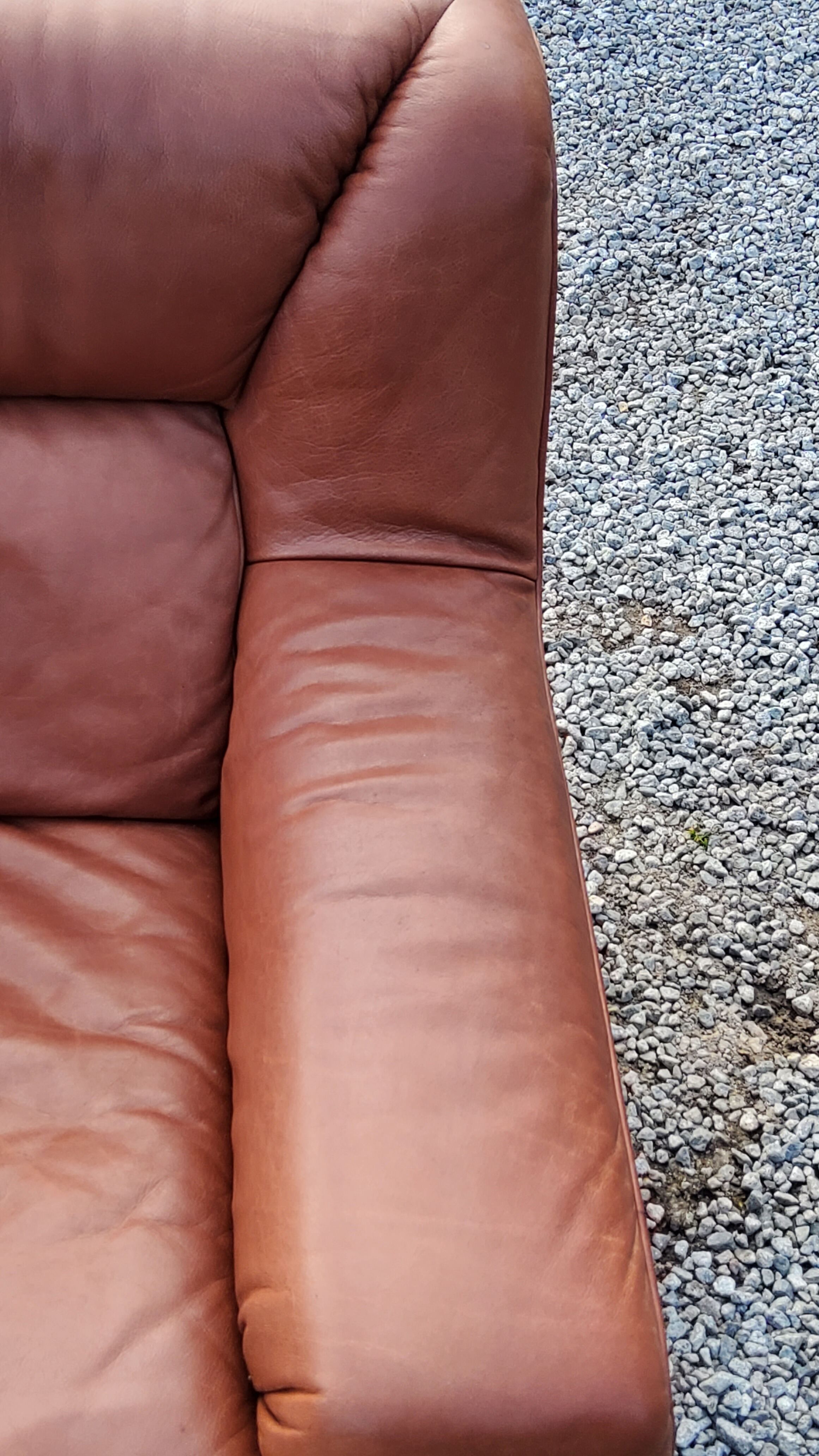 Pair of armchairs and De Sede sofa in cognac leather from the 70s/80s