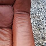 Pair of armchairs and De Sede sofa in cognac leather from the 70s/80s