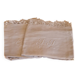 2 monogrammed pillowcases