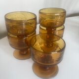 BHV Set product of 6 sections in bulled glass from Biot 1970s