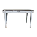 White farm table patinated