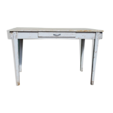 Table de ferme blanche patinée