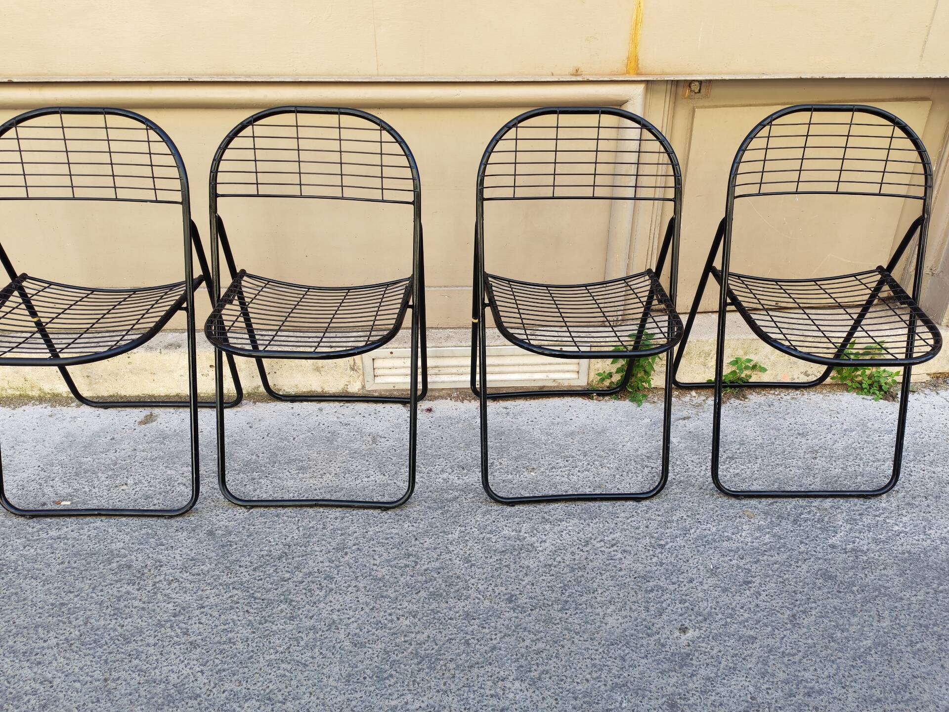 Set of 4 minimalist chairs "Åland" Niels Gammelgaard 1980