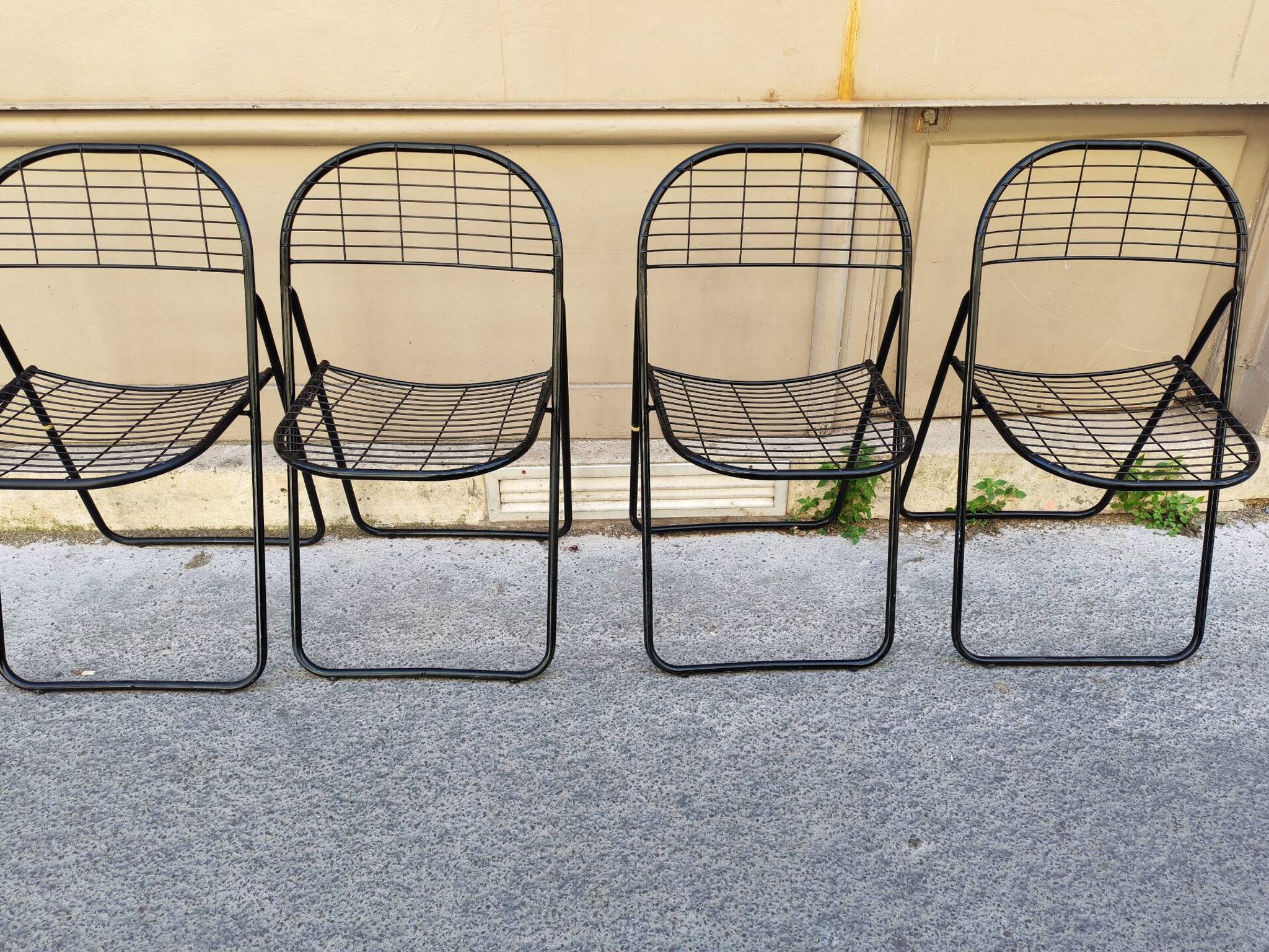 Set of 4 minimalist chairs "Åland" Niels Gammelgaard 1980