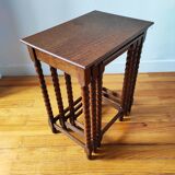 Antique wooden nesting table