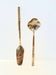 Vintage dessert cutlery duo, golden bamboo, Hollywood Regency - here