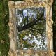 Miroir Bisauté de style XIX ème guirlandes de fleurs et feuilles
