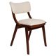 Mid-Century Modern Bumerang Chair, light cream bouclé, Poland, 1960s