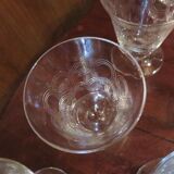 Suite de 11 verres à apéritf  Art Déco