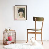 Chaise bistrot vintage en bois revisitée