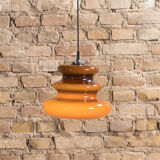 Orange suspension lamp, by Peill & Putzler, circa 1970