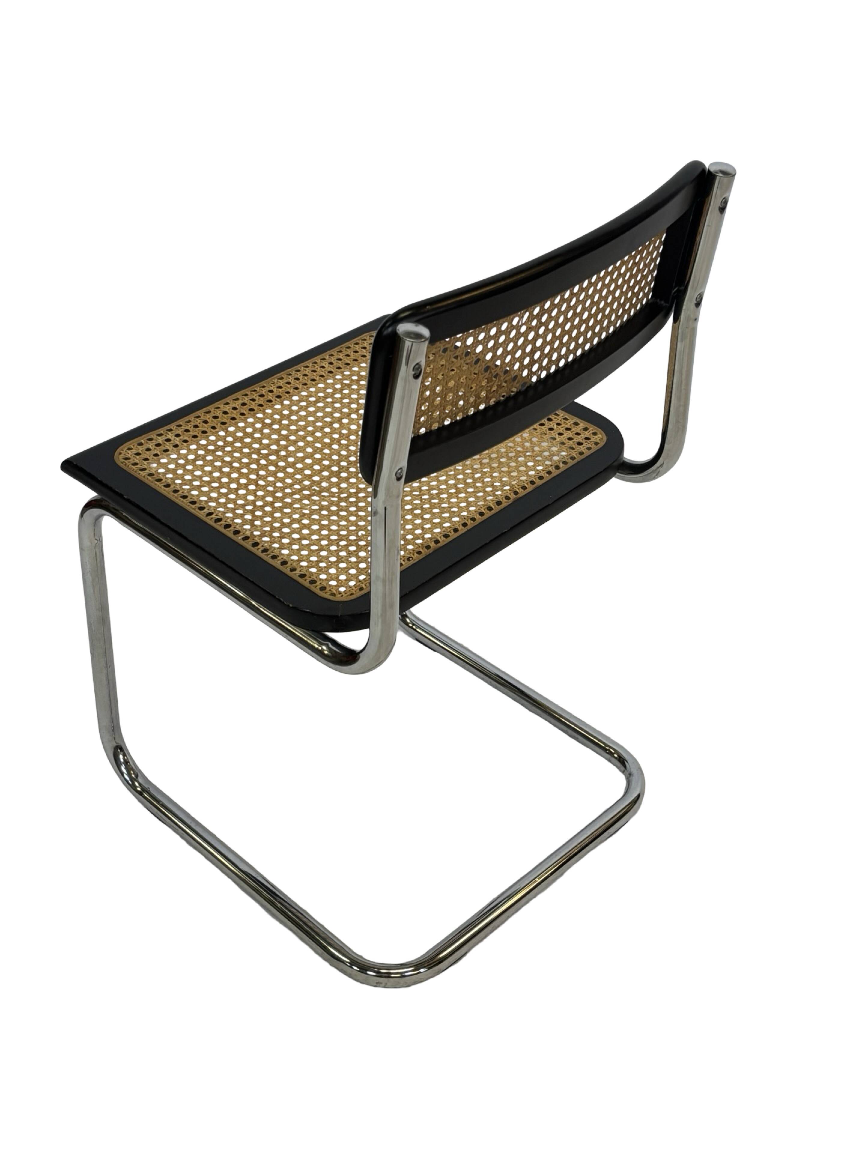 Vintage Cesca chair style b32 model in chrome and black