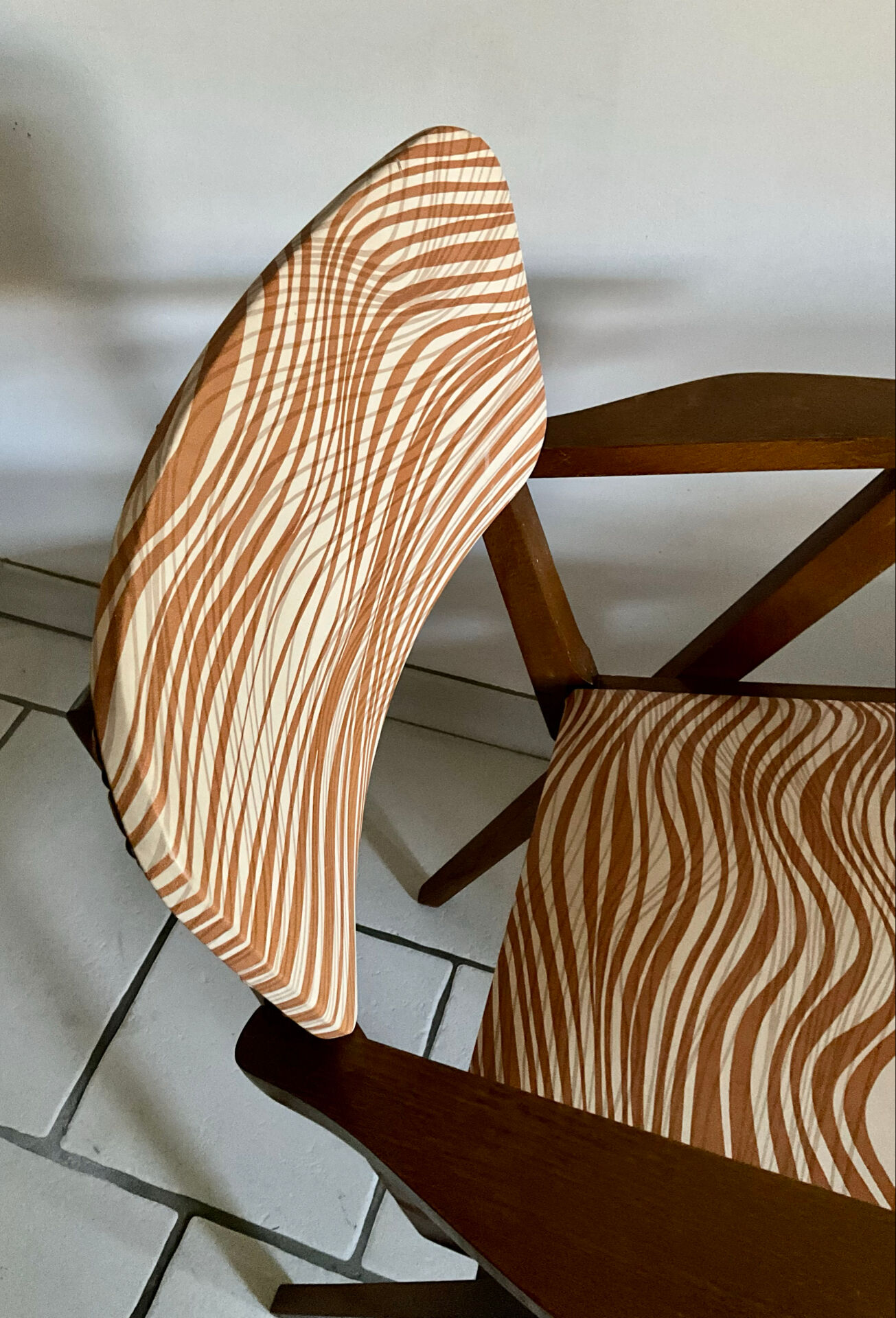 Pair of vintage armchairs in solid wood, 1960s