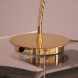 Set of 2 desk or table lamps in brass by Massive Belgium 1980's