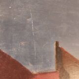French vintage oil painting on canvas, signed A. Lahour, 1964
