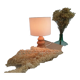 Lampe vintage en bois naturel