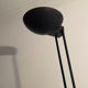 Adjustable modernist floor lamp black lacquered metal Italian 80s