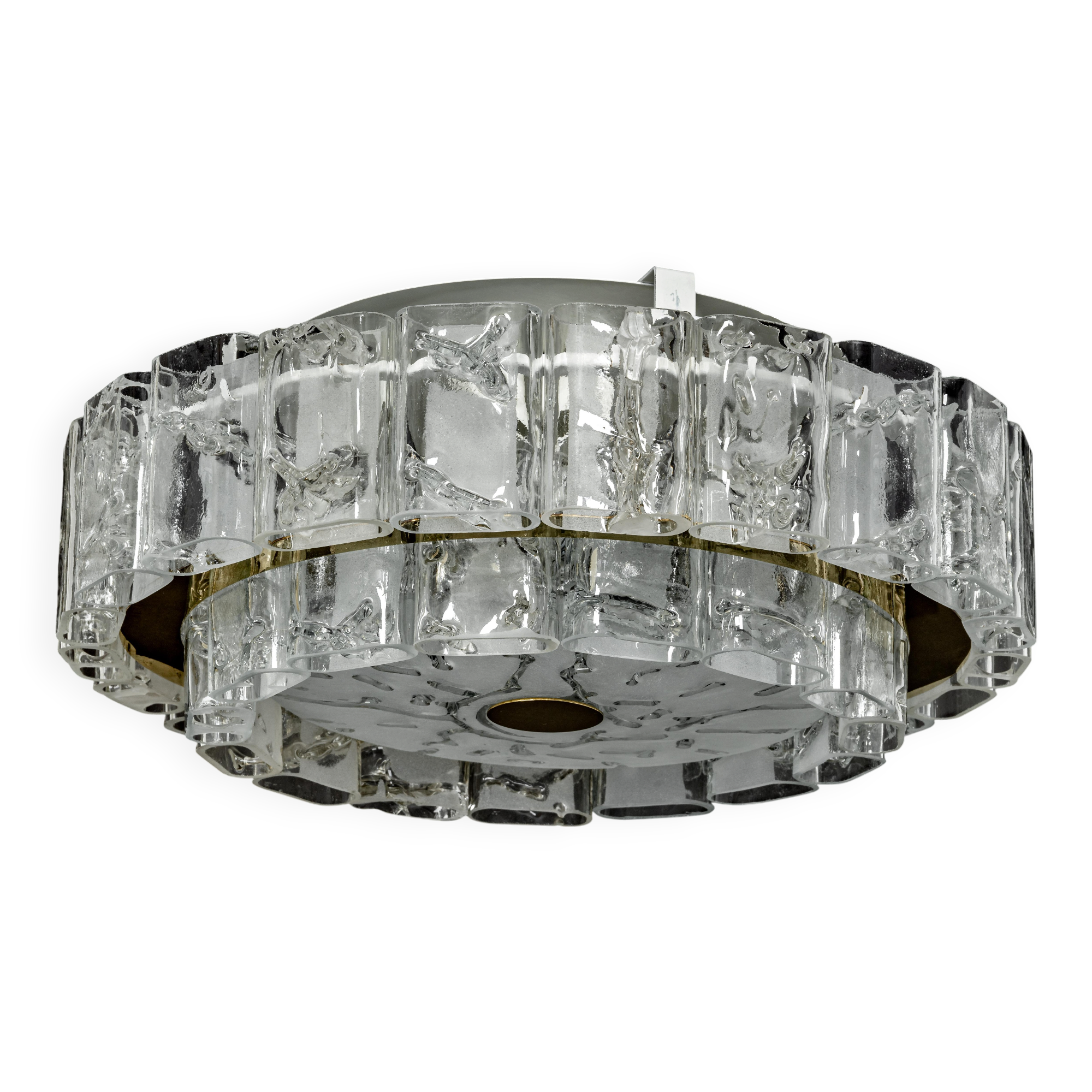 Glass tube chandelier from Murano by Doria, Germany, 1960s.