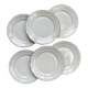 6 Small vintage plates in white and gold porcelain Winterling Bavaria