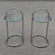 German chrome and glass bedside tables, 1981, set of 2