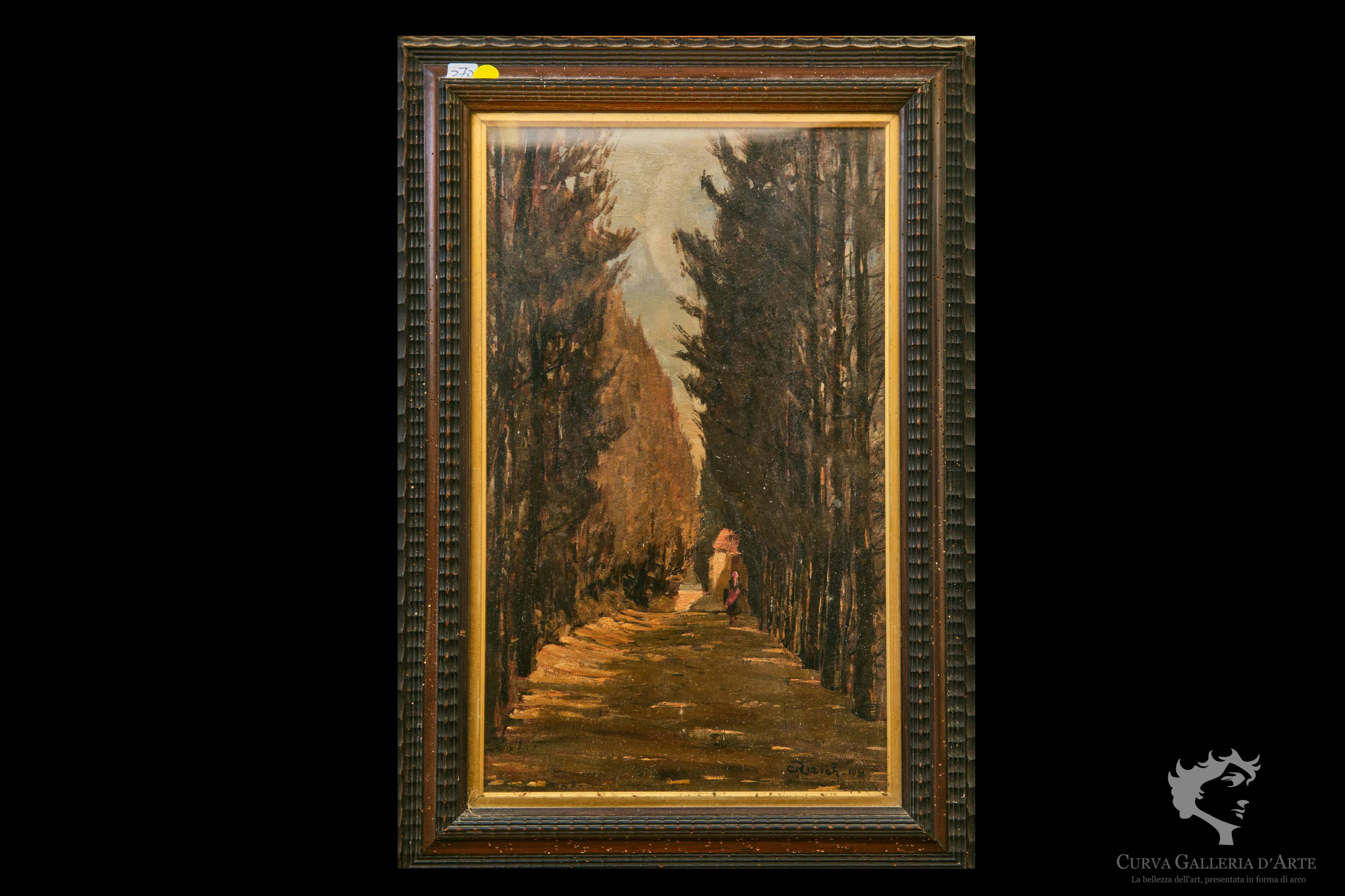 Route forestière, CESARE RIESCH (1906 - 1981)