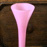 Large pink glass paste soliflore vase