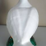 Glazed ceramic bird, signed Vallauris with bright colors