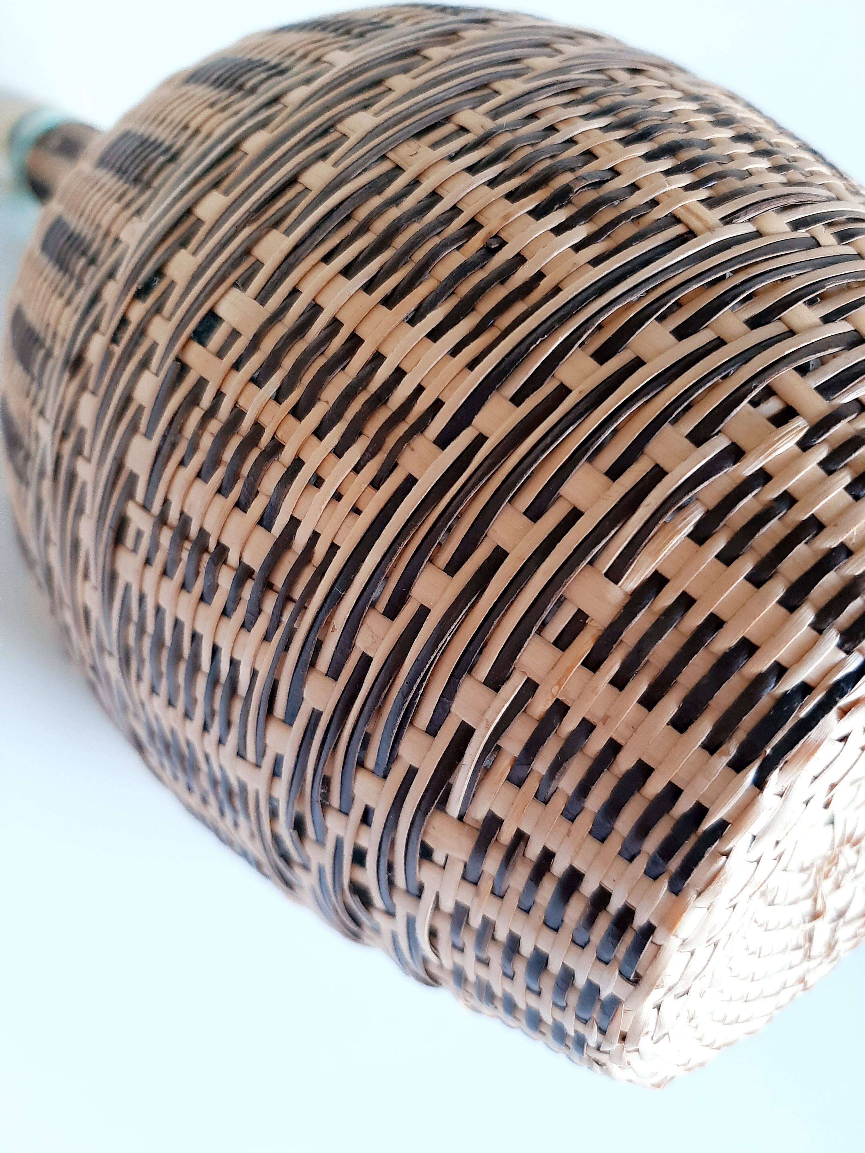 Wicker rattan bottle