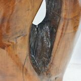 Hand carved wooden tree trunk chair, 1970's