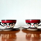 Pair of earthenware cups Saint Jean de Bretagne