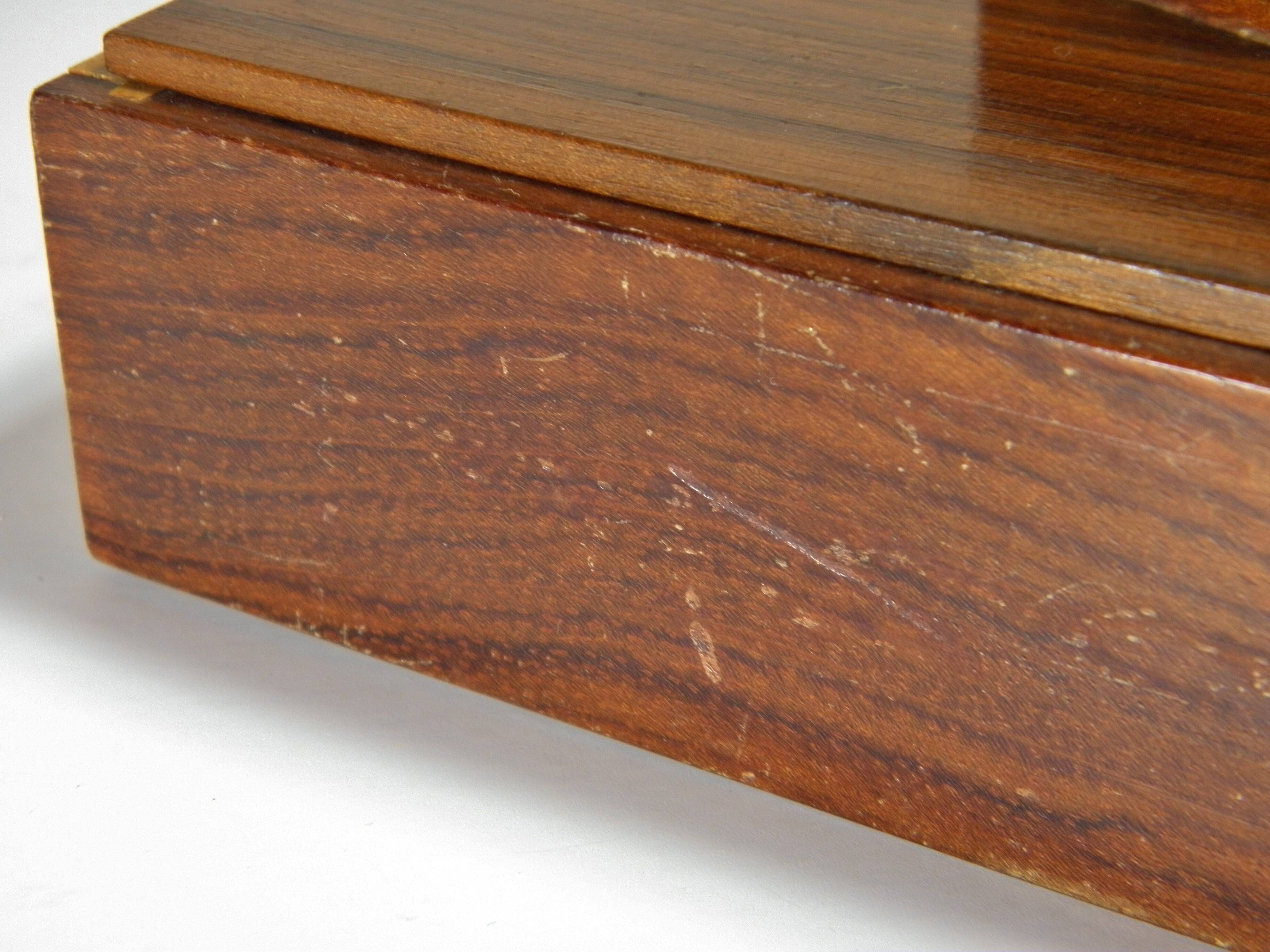 Art Deco Mahogany Cigar Box 15 x 9 cm